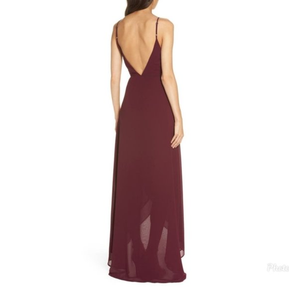 Show Me Your Mumu Mariah Wrap Dress Merlot - Picture 2 of 3